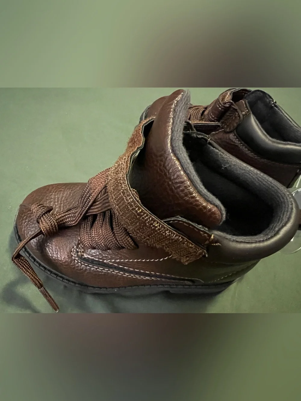 Carter’s Brown Faux-Leather Kids Ankle Boots Size 9